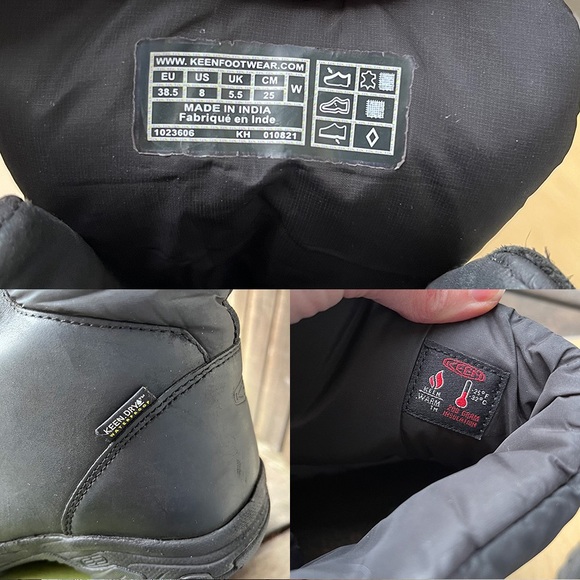Keen Wm’s Greta Waterproof Black Insulated Lace Up Hiking Boots Sz 8US/38.5 EU - Picture 3 of 16